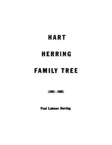Hart Herring Family Tree (1901-1968) (Softcover)