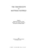HATFIELD: Descendants of Matthias Hatfield 1954