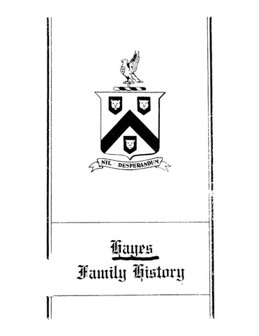 HAYES: Hayes Family History (Softcover)