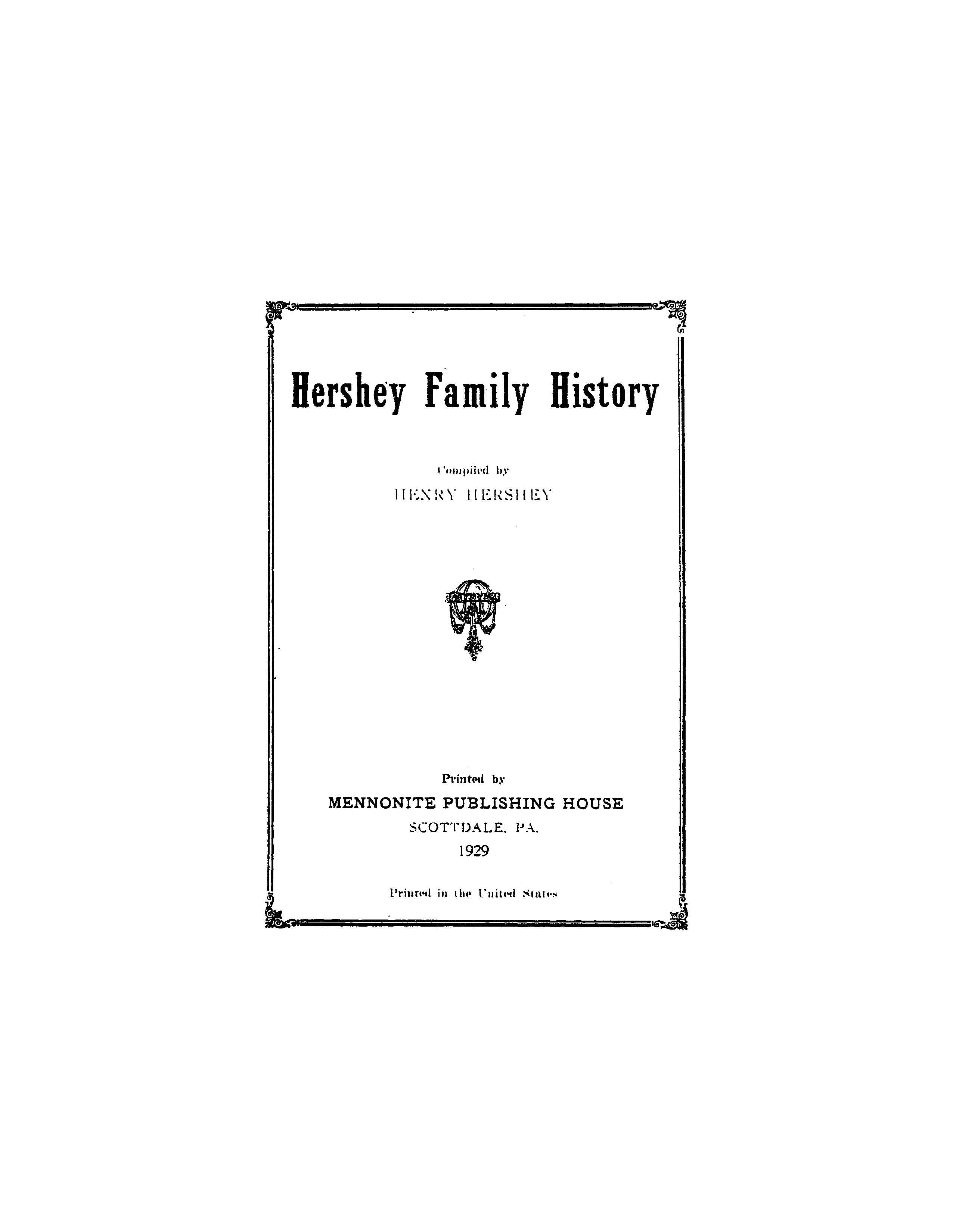 HSYページ HERSHEY Family History 1929 – Higginson Book Company, LLC