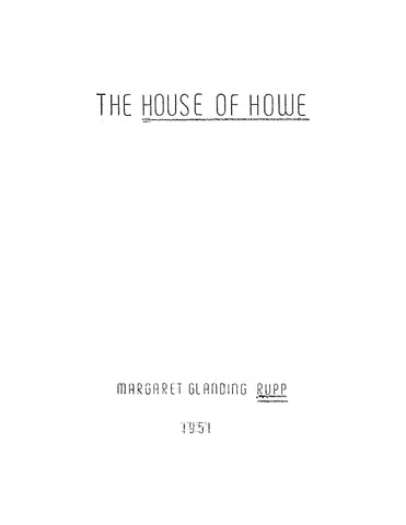 HOWE: The House of Howe (Softcover)