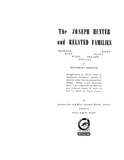 HUNTER: Joseph Hunter and related families Beckwith, Bird, Medley, Phillips, Riley & Sikes of S.E. Missouri 1959