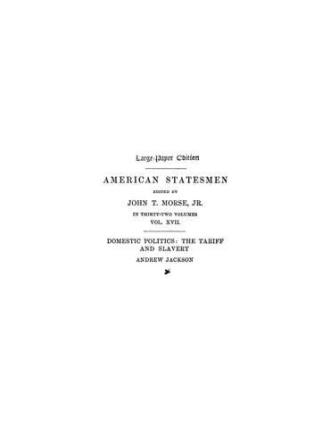 JACKSON: American Statesmen, Andrew Jackson