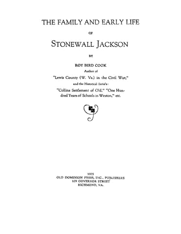 JACKSON: The Family and Early Life of Stonewall Jackson (Softcover)