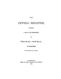 JEWELL REGISTER, Descendants of Thomas Jewell of Braintree 1860
