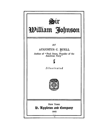 JOHNSON: Sir William Johnson (1903)