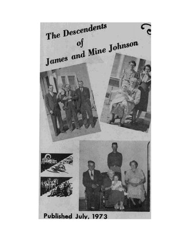 JOHNSON: The Descendants of James and Mine Johnson 1973 (Softcover)
