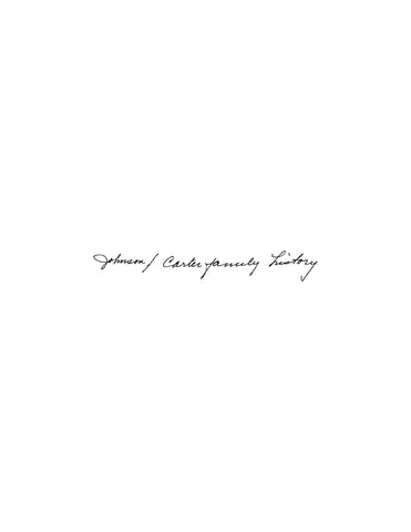 JOHNSON: Johnson/Carter Family History (Softcover)