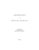 JONES: Genealogy of David Jones