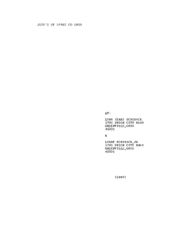 JUDY: Judy's of Darke County, Ohio (Softcover)