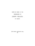 KELLOGG: Notes on some of the descendants of Joseph Kellogg of Hadley. 1898