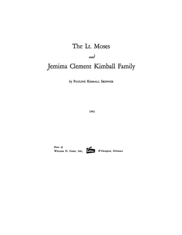 KIMBALL: The Lt. Moses & Jemima Clement Kimball family 1941