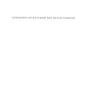 KETCHAM: Genealogy of the Ketcham and Kutch families: twelve & eight generations respectively 1939