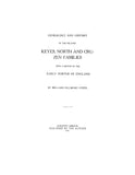 KEYES: Genealogy and History of the related Keyes, North & Cruzen families, with a sketch of the early Norths of England 1914
