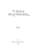 KIESTER The Family of Levi and Kathryn Kiester 1928 Softcover