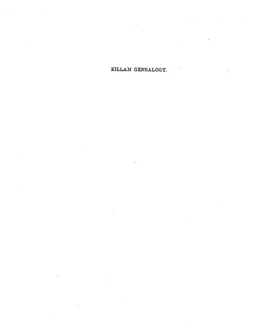 KILLAM: Genealogy of the Killam family of Essex Co., MA 1913