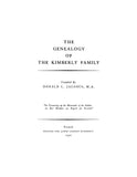 KIMBERLY: Genealogy of the Kimberly family 1950