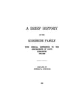 KIRKBRIDE: Brief history of the Kirkbride family, with special reference to the descendants of David Kirkbride 1775-1830