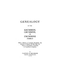KRUMBEIN: Genealogy of the Krumbein, Grumbine or Crumbine family, with a history of Leonard Krumbein 1918