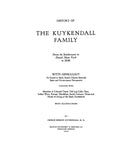 KUYKENDALL FAMILY, since its settlement in Dutch NY in 1646, with genealogy 1919