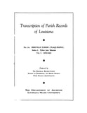 PARISH RECORDS, LA: Transcription of Parish Records of Louisiana, No 24, Iberville Parish (Plaquemine)