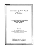 PARISH RECORDS, LA: Transcription of Parish Records of Louisiana, No 24, Iberville Parish (Plaquemine)