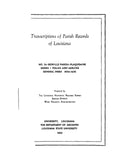 PARISH RECORDS, LA: Transcription of Parish Records of Louisiana, No 24, Iberville Parish (Plaquemine)