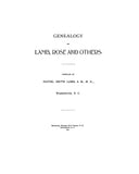 LAMB: Genealogy of Lamb, Rose and others 1904