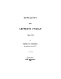 LEFFERTS: Genealogy of the Lefferts Family, 1650-1878. 1878