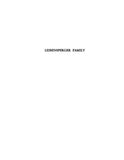 LEIBENSPERGER: History & genealogy of the Leibensperger family; descendants of John George Leiptersberger & Catharine [his wife] 1943