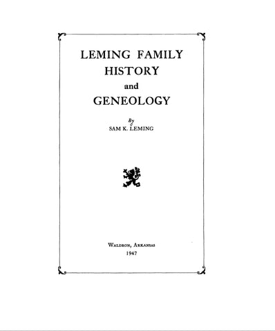 LEMING Family history and genealogy 1947