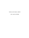 LESLEY: Life and letters of Peter and Susan Lesley. 1909