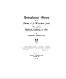 LINN: Genealogical history of the family of William Linn, who came from Belfast, Ireland, in 1771