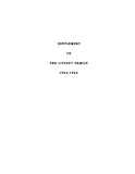 LIVEZEY Family: a genealogical and historical record 1934