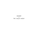 LOGAN: History of the Logan Family. 1934