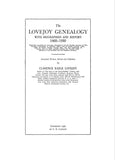 LOVEJOY Genealogy with biographies and history, 1460-1930. 1930
