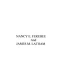 LATHAM: Nancy E. Ferebee and James M. Latham 1986