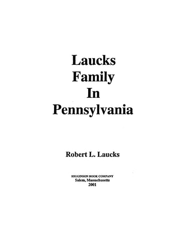 LAUCKS Family in Pennsylvania 2001