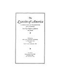 LEAVITTS: The Leavitts of America: a compilation of five branches & gleanings from New England to CA & Canada 1924