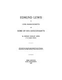 LEWIS: Edmund Lewis of Lynn, MA and some of his descendants 1908