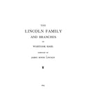 LINCOLN: The Lincoln Family and Branches of Wareham, Mass. 1899