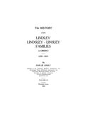LINDLEY: History of the Lindley-Lindsley-Linsley families in America, 1639-1930