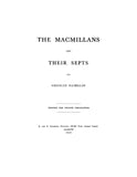 MacMILLAN: The MacMillans and their septs 1952