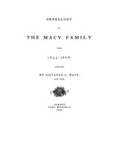 MACY: Genealogy of the Macy family, 1635-1868