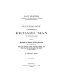 MANN: Mann Memorial,A Record of the Mann Family; Genealogy of the Descendants of Richard Man of Scituate, Massachusetts. 1884
