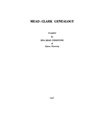 MEAD - CLARK Genealogy 1946