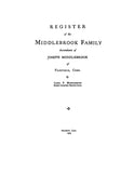 MIDDLEBROOK: Register of the Middlebrook Family, Descendants of Joseph Middlebrook of Fairfield, Connecticut 1909