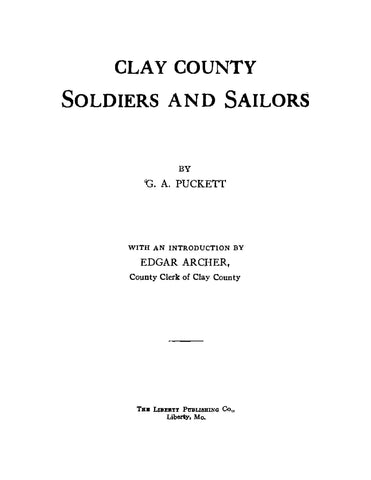 CLAY, WV: Clay County Soldiers and Sailors (Softcover)