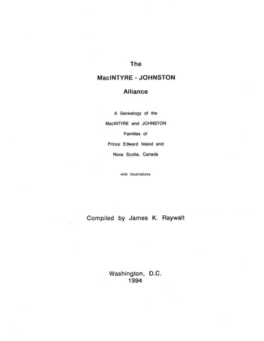 MacINTYRE - JOHNSTON Alliance 1994