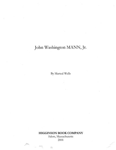 MANN: John Washington Mann, Jr. 2001